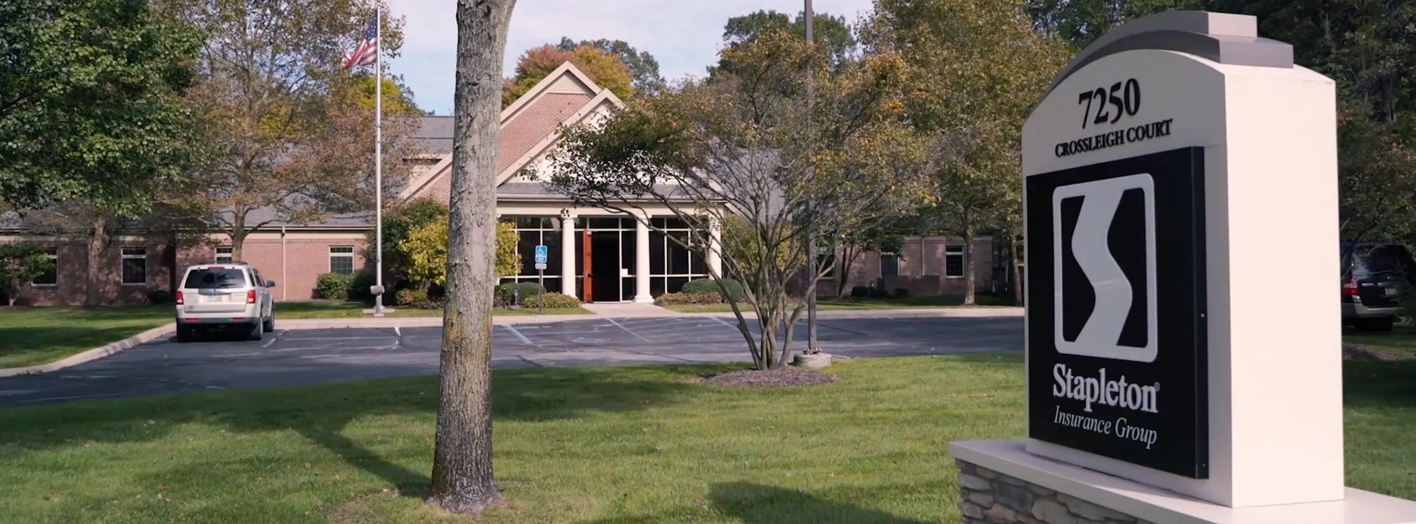 Stapleton's office at 7250 Crossleigh Court, with the Stapleton sign in front