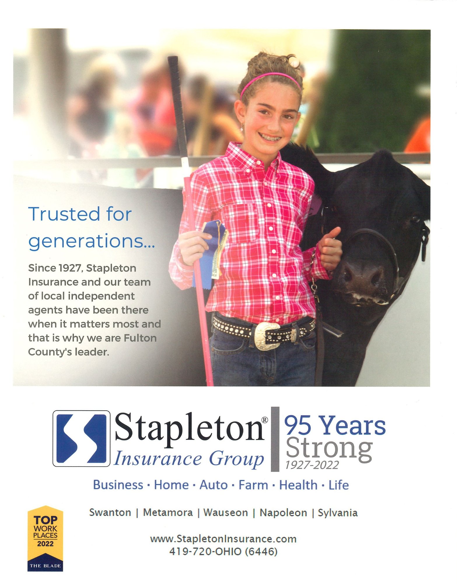 2022 Stapleton 95 Years Strong ad: Trusted for generations